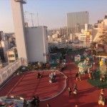 観覧車から見た屋上遊園地