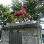 野馬追会場の前にある馬の象