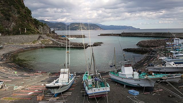 伊豆半島にある小さな港