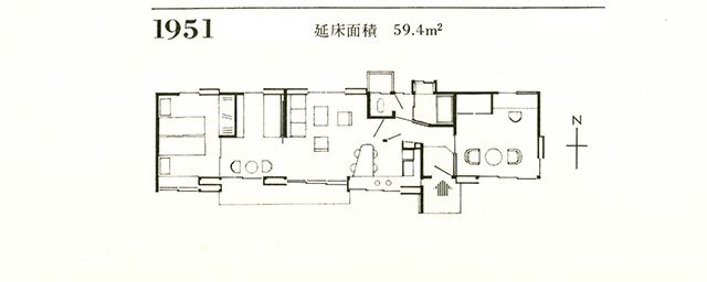 吉村順三設計の住宅平面