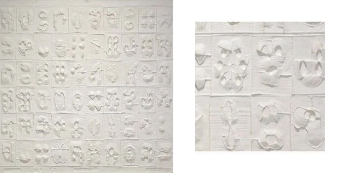 张义,《福60耳順9988823(白色)》(2008)
混凝纸,122 x 122cm
(引用:https://mp.weixin.qq.com/s/Co6LuZj59wO4poY_q7pFQg)
