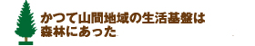 かつて山間地域の生活基盤は森林にあった