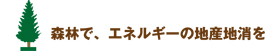 森林で、エネルギーの地産地消を