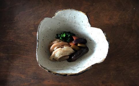車麩（くるまぶ）と野菜の炊き合わせ