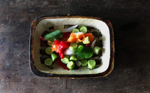 残り野菜のシンプル甘酢漬け