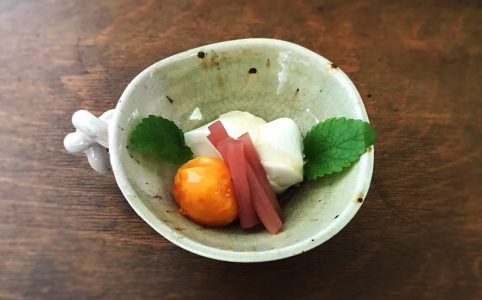 ふかし・卵の味噌漬け・ずいきの酢の物