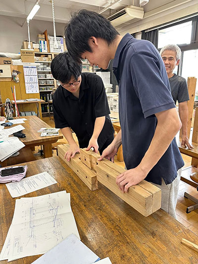 現場でうまくいくように一度仮組みしてみる