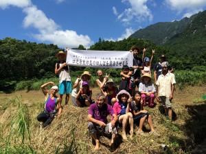 口之永良部島から避難中のみなさんの田植え体験に参加。一日も早く帰島が叶いますように。