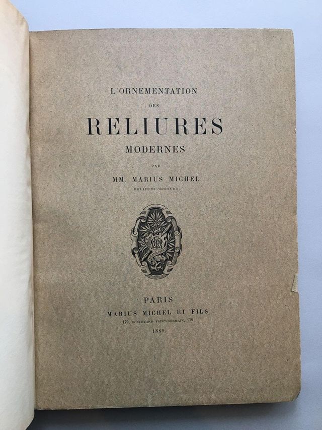 マリウス・ミシェル父子著『現代のルリユール』パリ、1889年刊行。限定300部70番