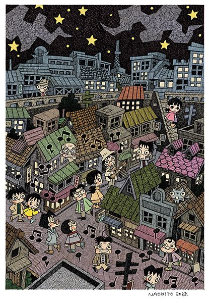 恵文社一乗寺店 山川直人漫画原画展 〜音楽の聴こえる街〜