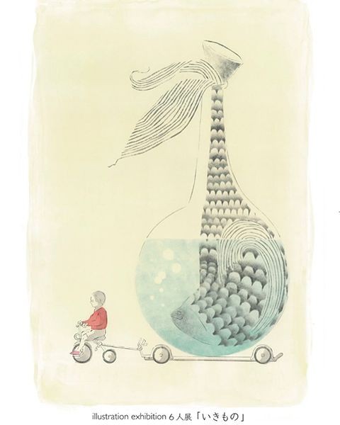 にじ画廊　illustration exhibition 6人展「いきもの」