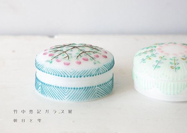 ちせ　竹中悠記 ガラス展 朝日と雫