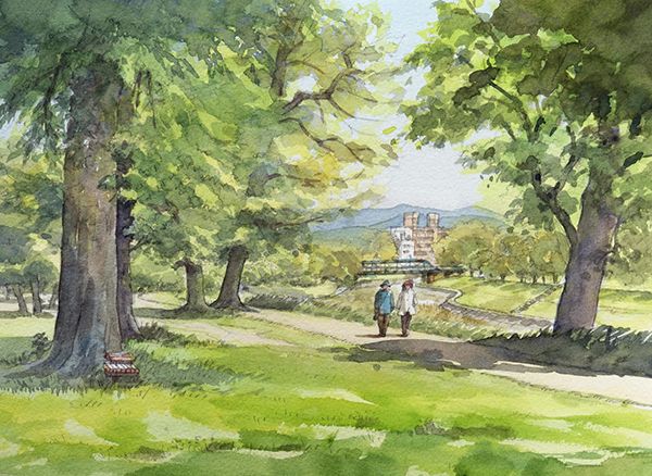 リブ・アート　坂上雅明透明水彩画展「川沿いの散歩道」