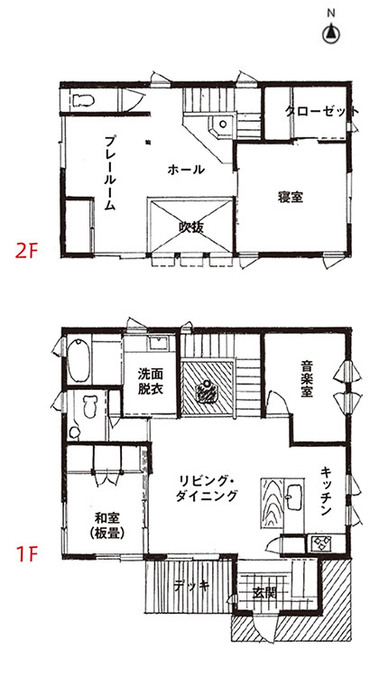 青森県三沢市 注文住宅 堅木工房　平面図