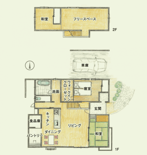 山梨県北杜市 モデルハウス 高橋建築舎 平面図