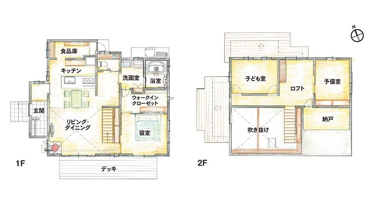 山梨県北杜市 注文住宅 高橋建築舎 平面図