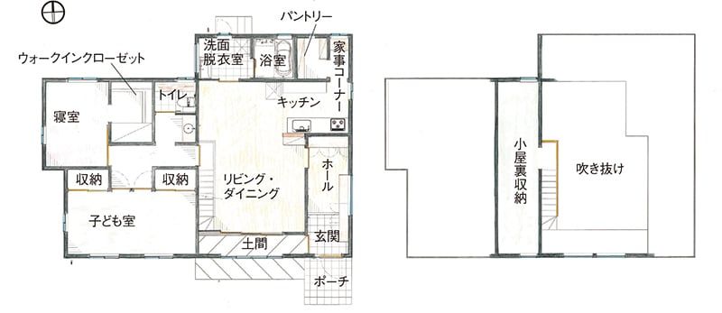 山梨県南アルプス市 注文住宅 高橋建築舎 平面図