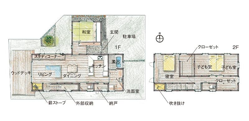 石川県能美市 モデルハウス さとやま工房 さとやま設計社 平面図