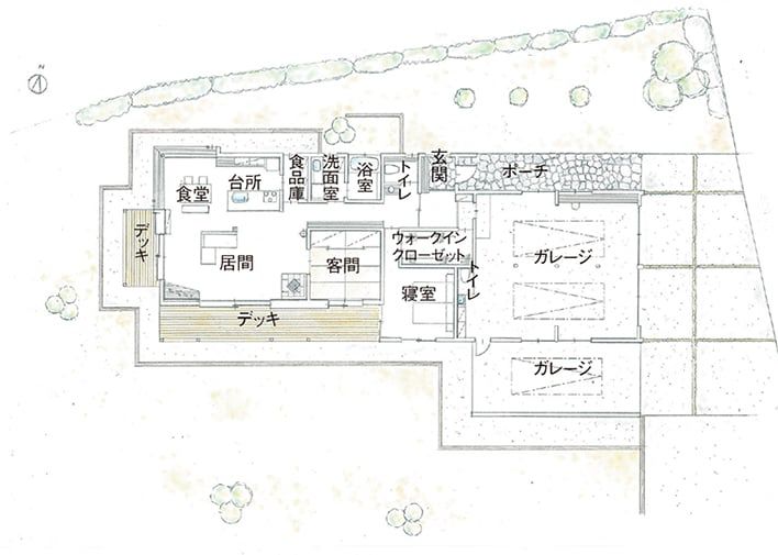 山梨県北杜市 注文住宅 山口工務店 平面図