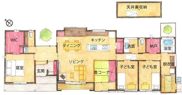 愛知県西尾市 注文住宅 勇建工業 平面図