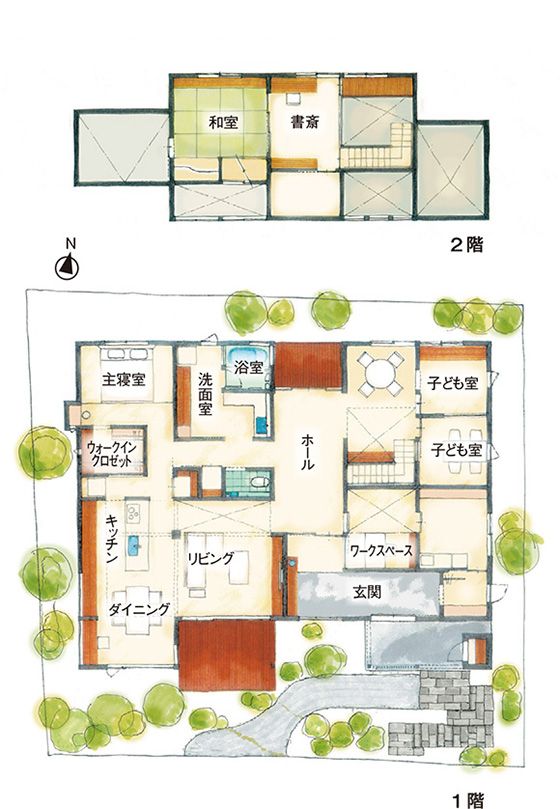 熊本県球磨郡多良木町　モデルハウス　エコワークス㈱ 平面図