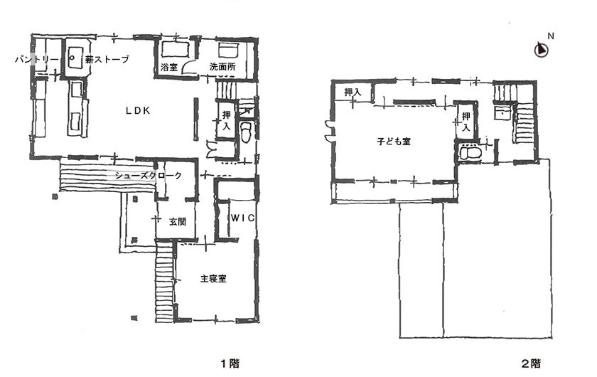 栃木県鹿沼市　注文住宅 絹建設　平面図