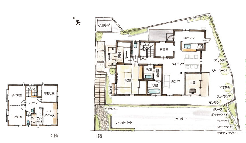 滋賀県大津市 注文住宅 ㈱彩工房平面図