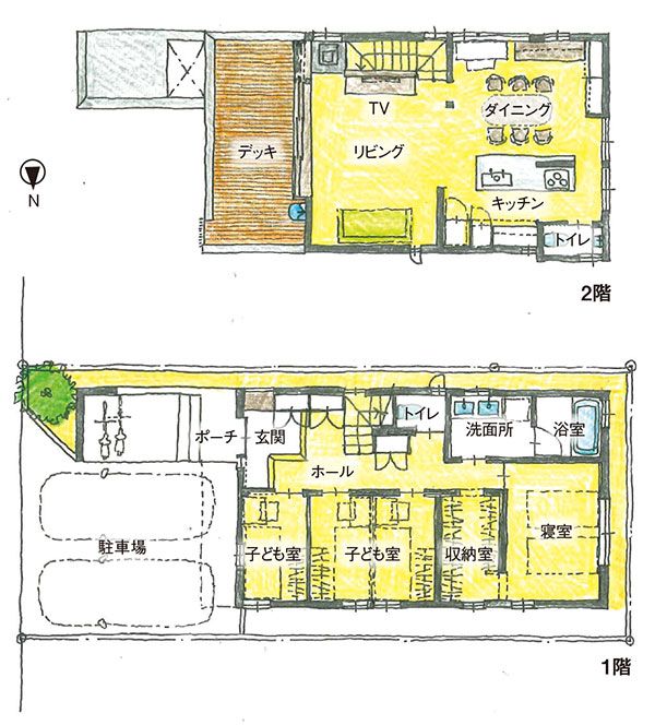  京都府京都市 注文住宅 彩工房　平面図