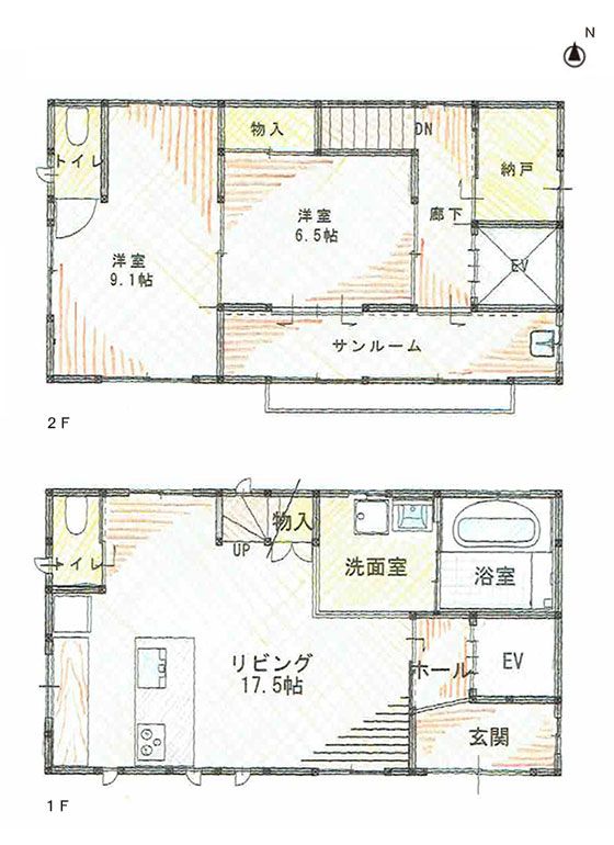 大阪府交野市 注文住宅 日伸建設 平面図
