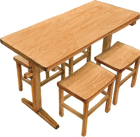 客用テーブルは部屋が狭いので 家具工房さんにつくってもらいました。
