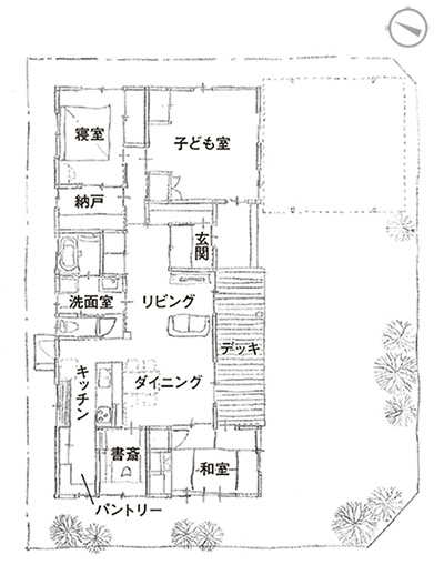 熊本県宇城市 注文住宅 金子典生工房　平面図