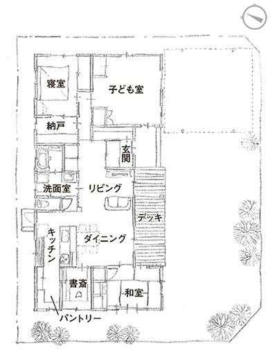 熊本県宇城市 注文住宅 金子典生工房　平面図