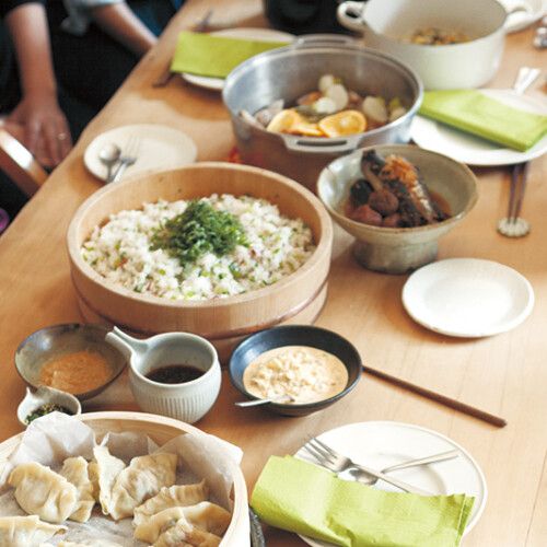 大人数で囲む、キッチンの工夫
